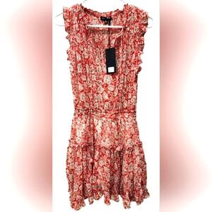 Dear John NWT paisley chiffon mini dress,  size M